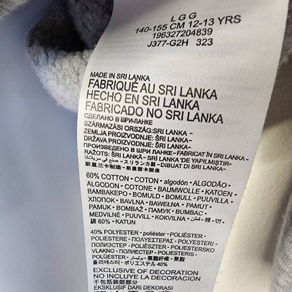 Levi's Girls Sweatshirts, Bell Sleeve Semi-Crop Glitter Butterfly Hoodie, Sz L - Picture 3 of 7